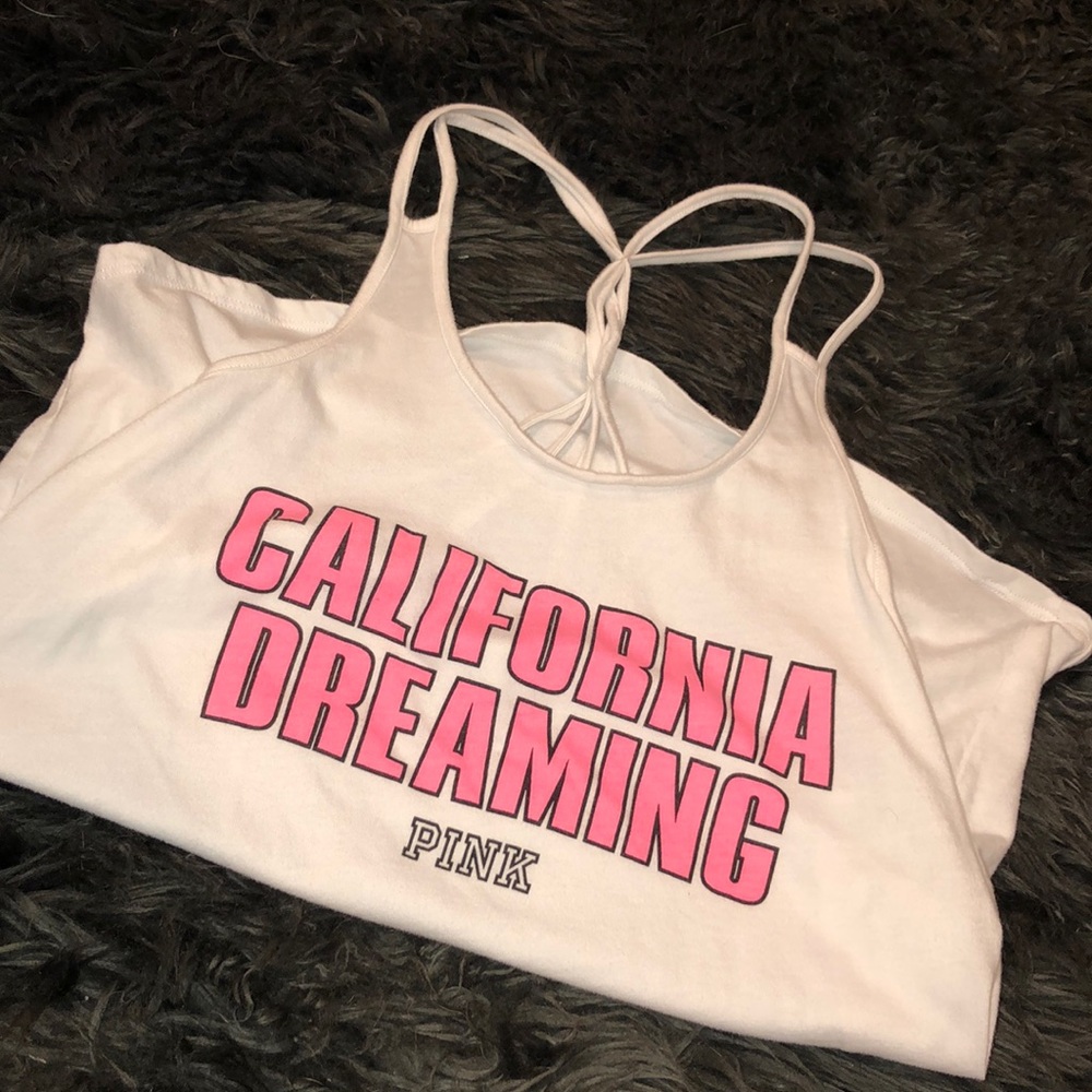 VS Pink Racer Back Tank